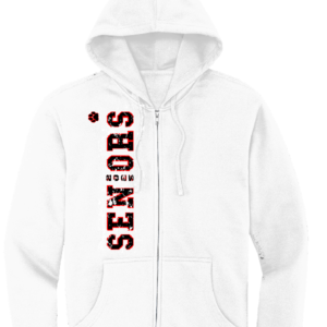 White Full Zip Hoodie