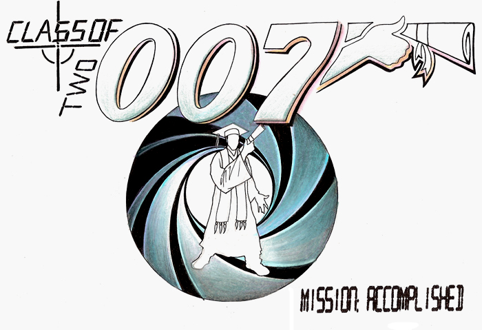 Senior spirit wear design: 007DeplomaMissionAccomplishedJustBeyond