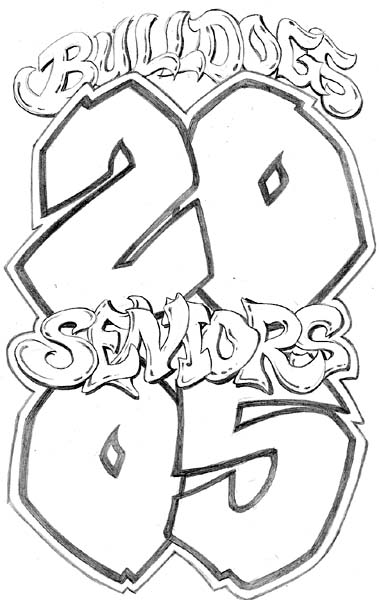 Senior spirit wear design: 2005SeniorBulldogs