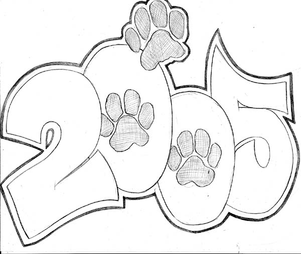 Senior spirit wear design: 2005paws