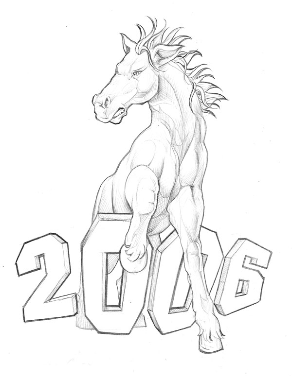 Senior spirit wear design: 2006 horse